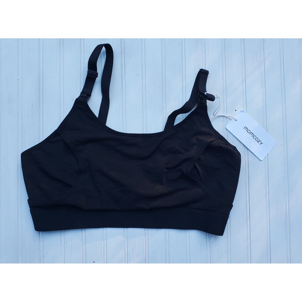 Momcozy Nursing or Pumping Bra Black Nursing Maternity XL NWT Adjustable